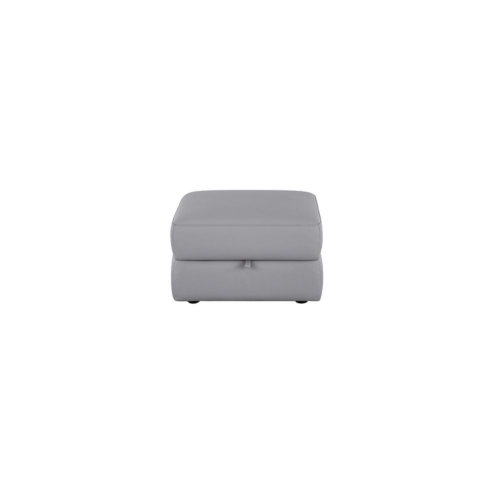 Salento Storage Footstool in Grey Leather Thumbnail 2