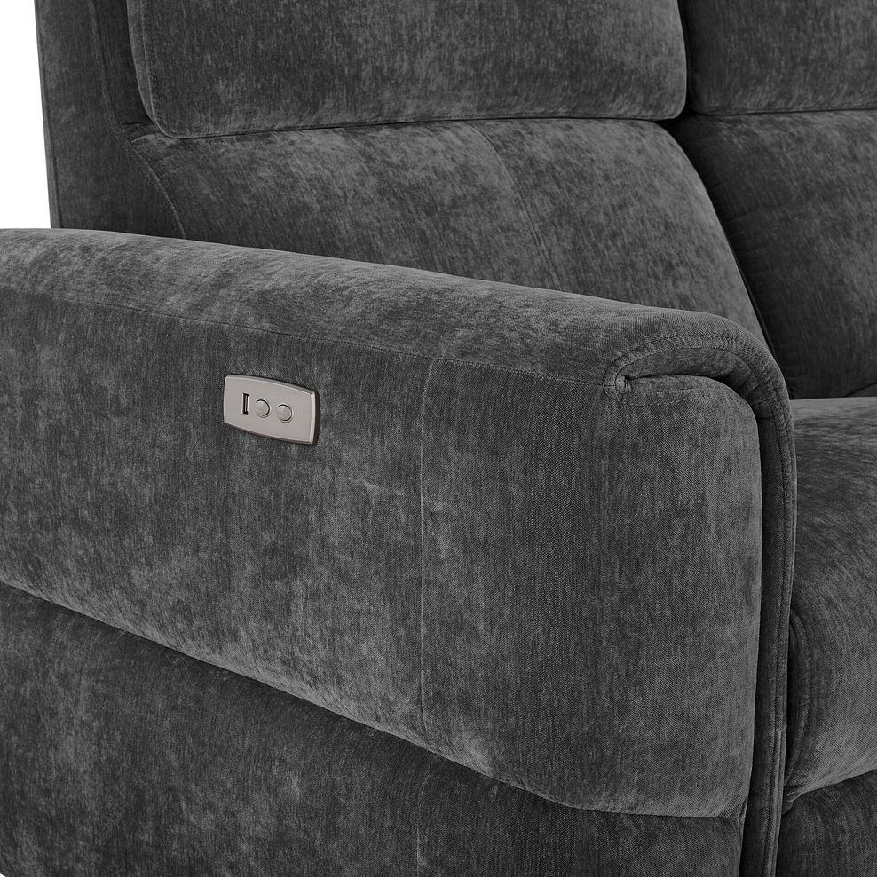 Samson 3 Seater Electric Recliner Sofa in Amigo Coal Fabric 10