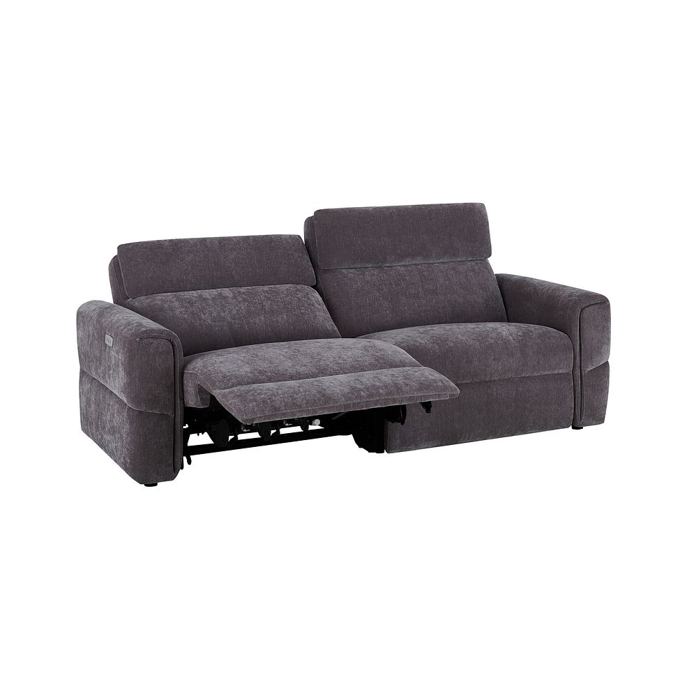 Samson 3 Seater Electric Recliner Sofa in Amigo Granite Fabric 4