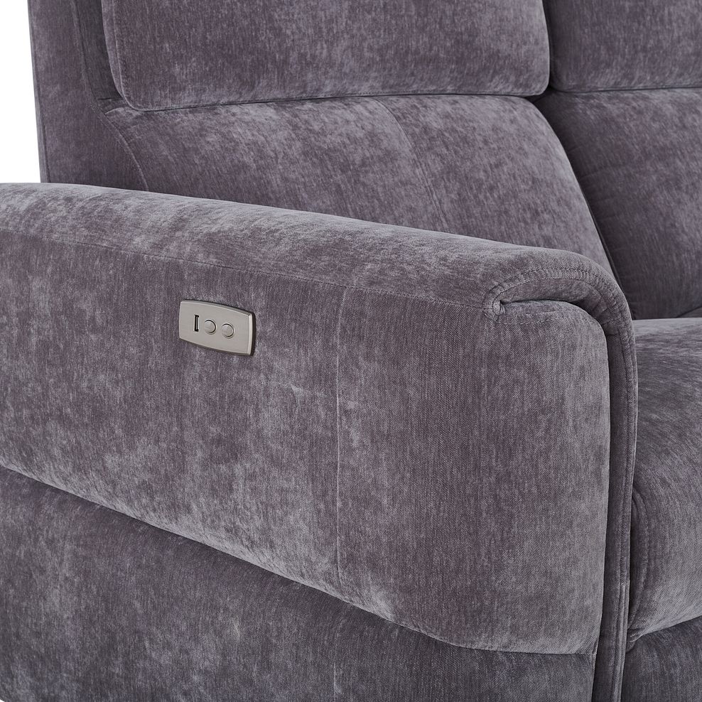 Samson 3 Seater Electric Recliner Sofa in Amigo Granite Fabric 11