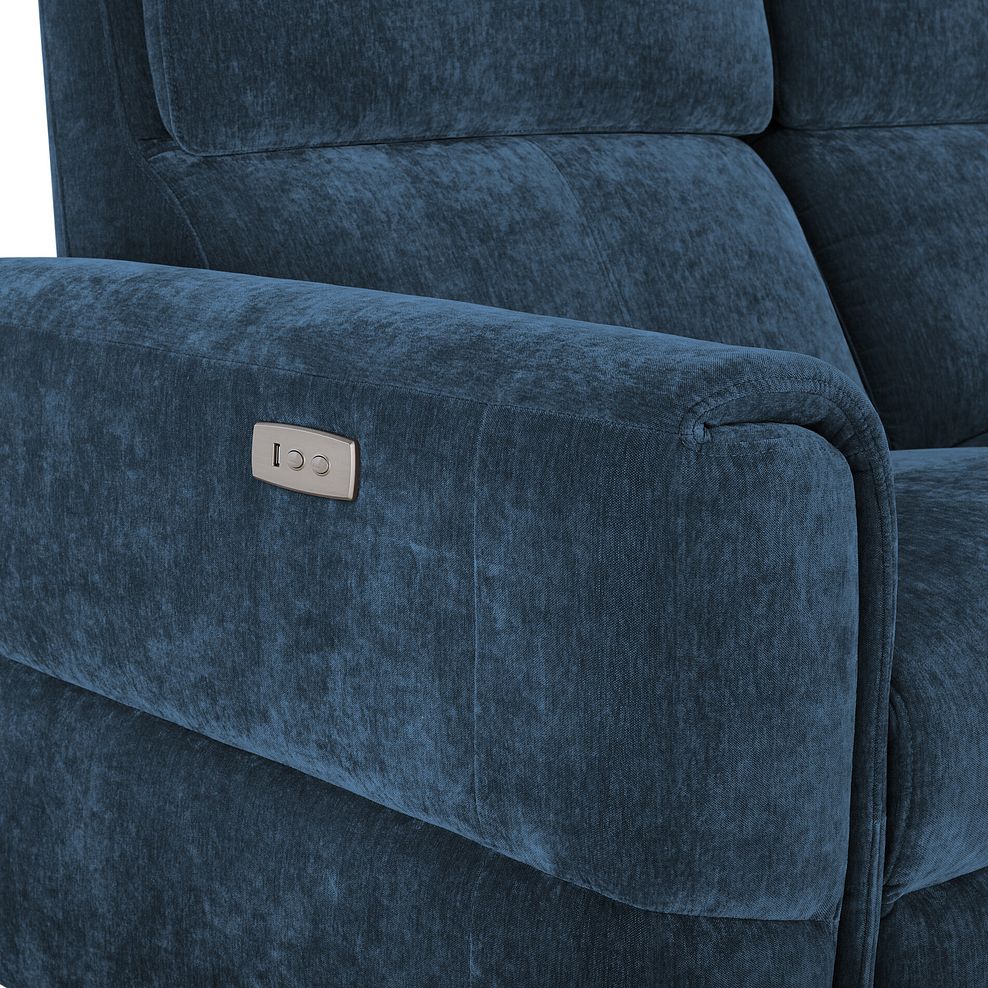 Samson 3 Seater Electric Recliner Sofa in Amigo Navy Fabric 11