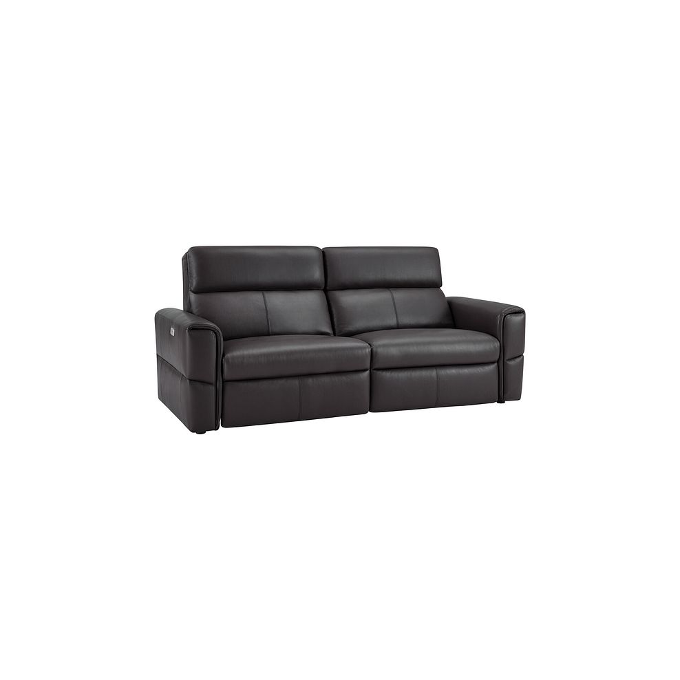 Samson 3 Seater Electric Recliner Sofa in Slate Leather 1