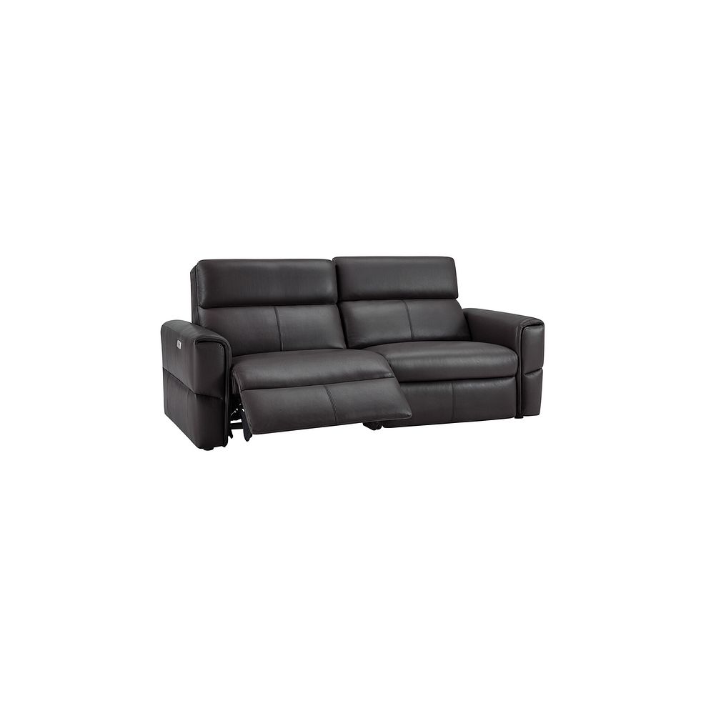 Samson 3 Seater Electric Recliner Sofa in Slate Leather 3