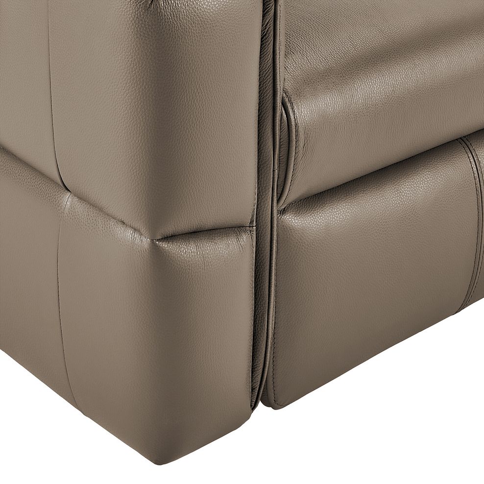 Samson 3 Seater Electric Recliner Sofa in Taupe Leather 6