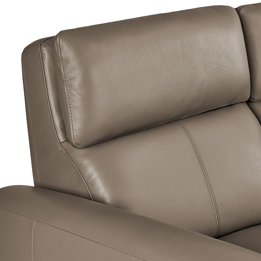 Samson 3 Seater Electric Recliner Sofa in Taupe Leather 7