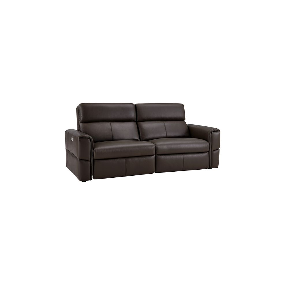 Samson 3 Seater Electric Recliner Sofa in Two Tone Brown Leather 1