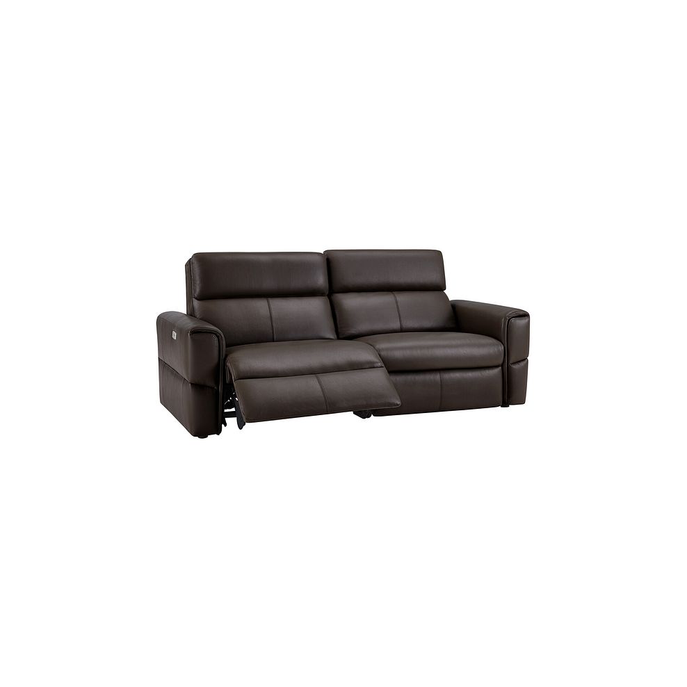 Samson 3 Seater Electric Recliner Sofa in Two Tone Brown Leather 3