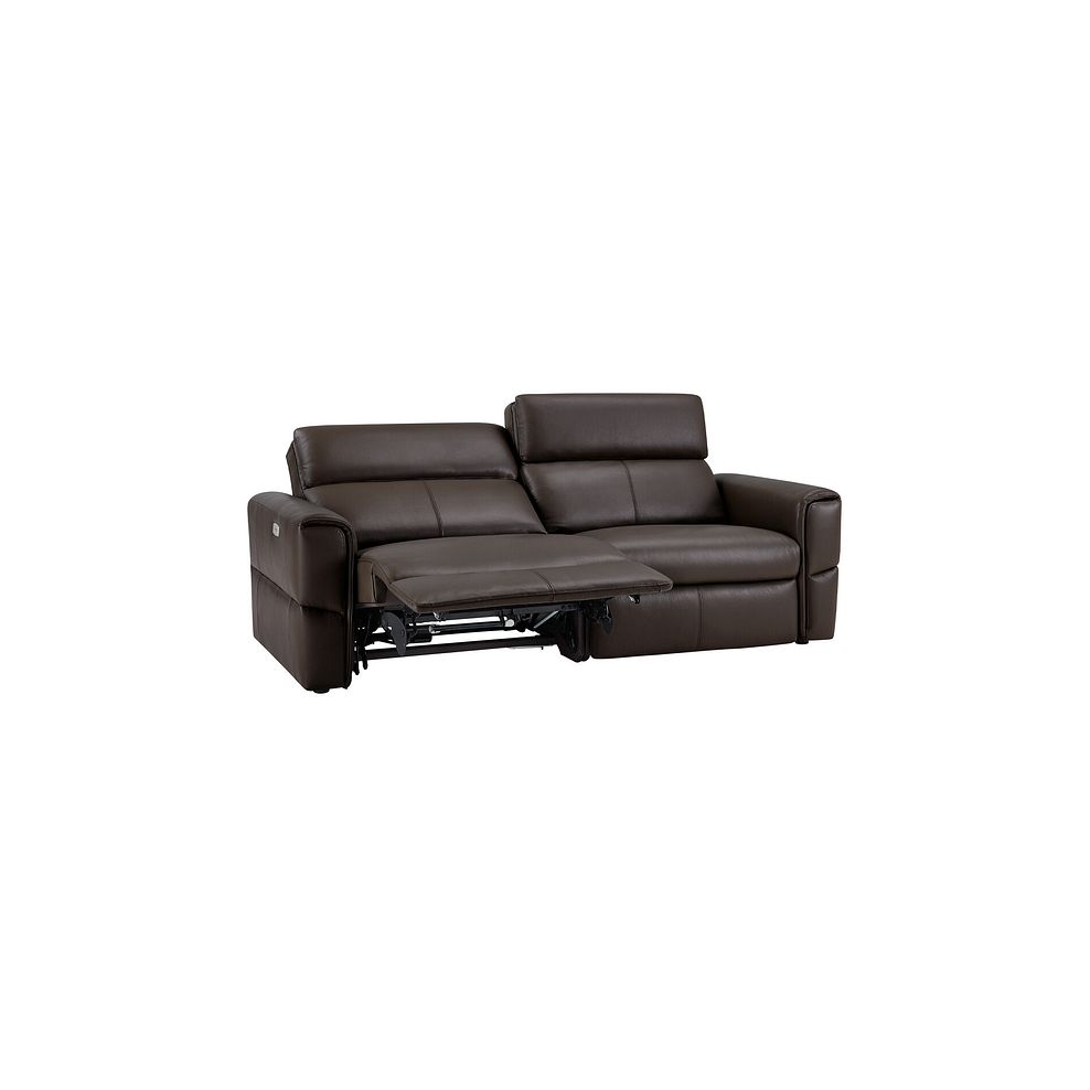 Samson 3 Seater Electric Recliner Sofa in Two Tone Brown Leather 4