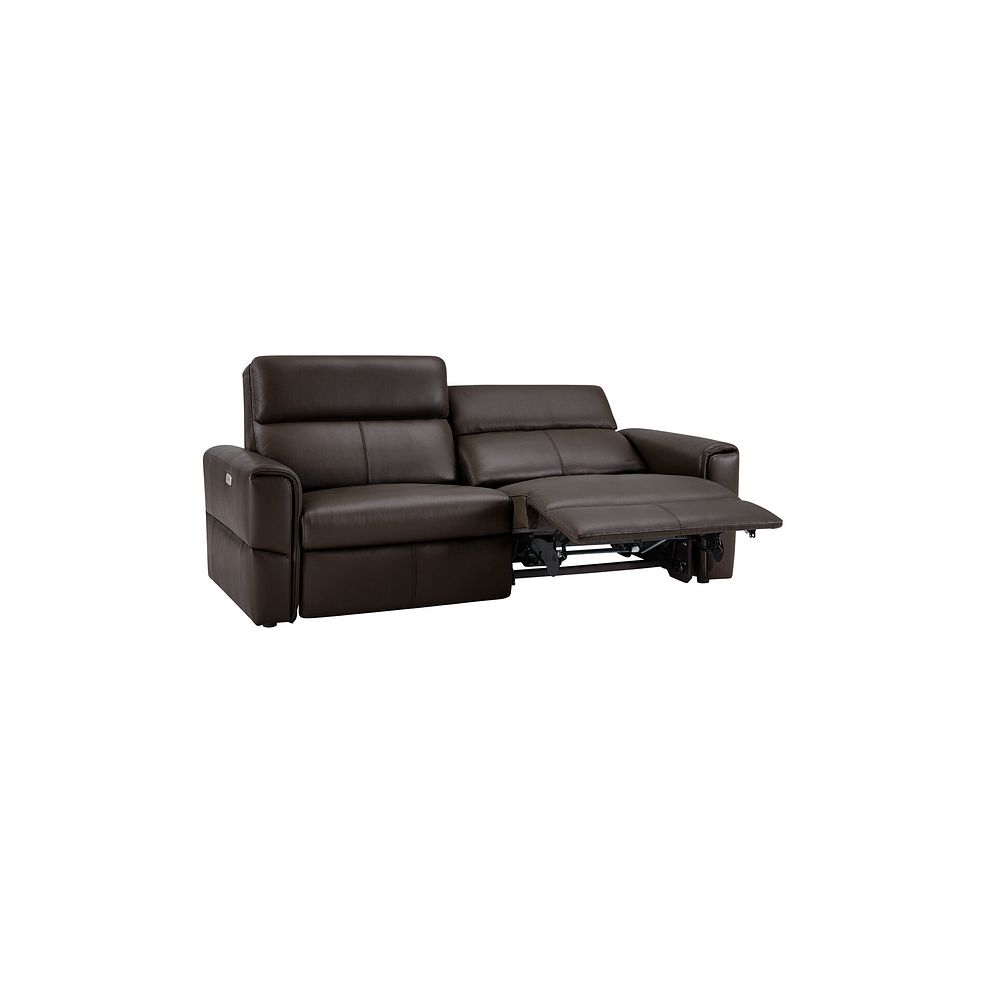Samson 3 Seater Electric Recliner Sofa in Two Tone Brown Leather 5