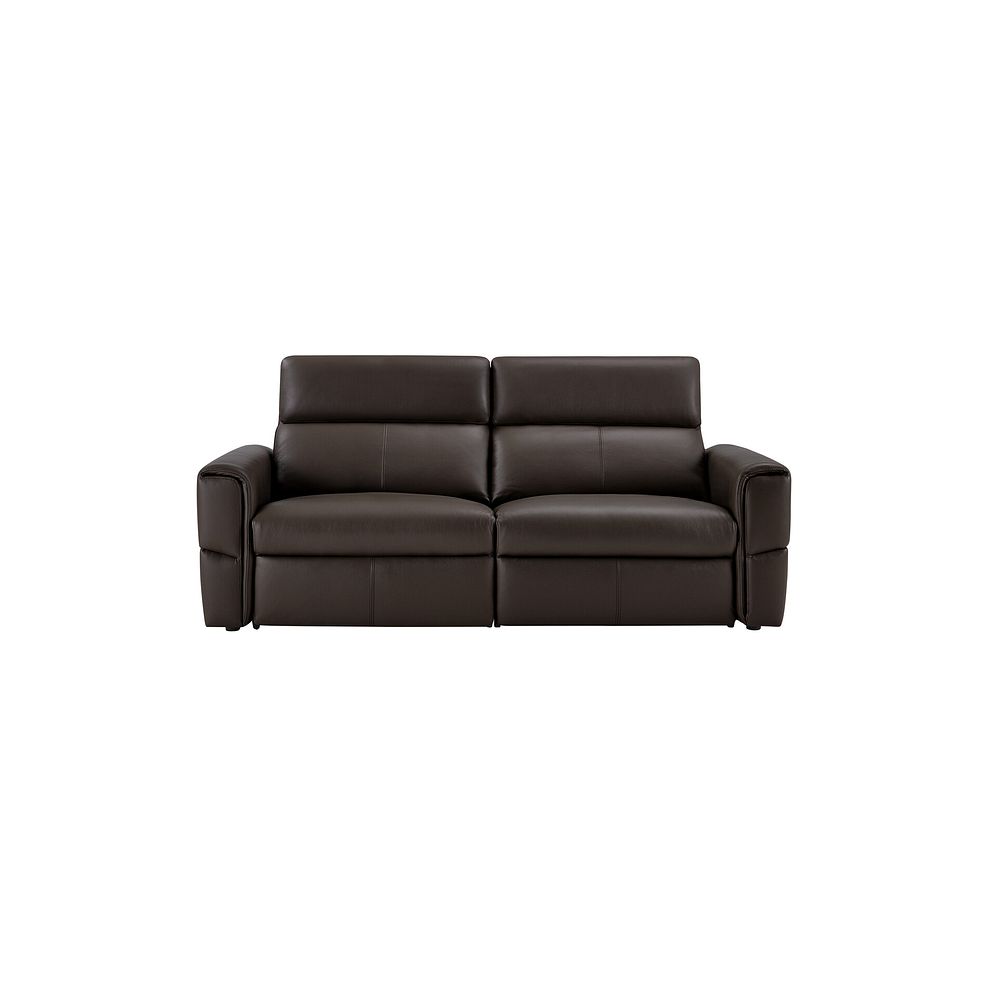 Samson 3 Seater Electric Recliner Sofa in Two Tone Brown Leather 2