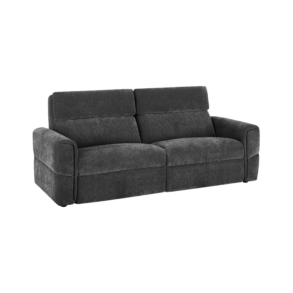 Samson 3 Seater Static Sofa in Amigo Coal Fabric 1