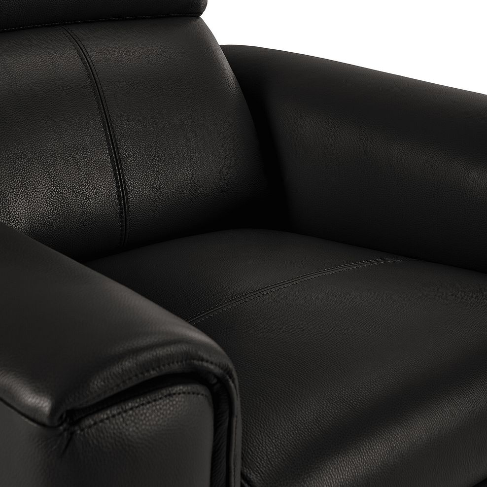 Samson Static Armchair in Black Leather 4