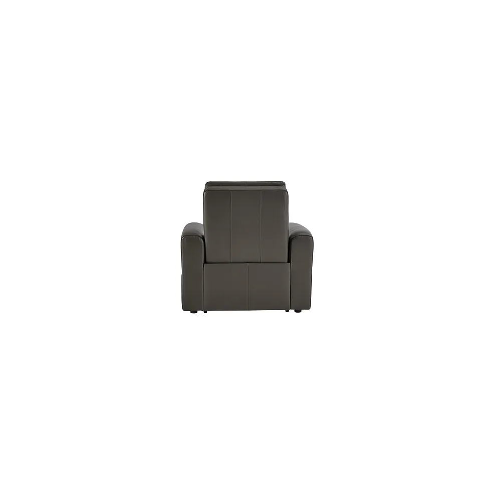 Samson Electric Recliner Armchair in Dark Grey Leather 5