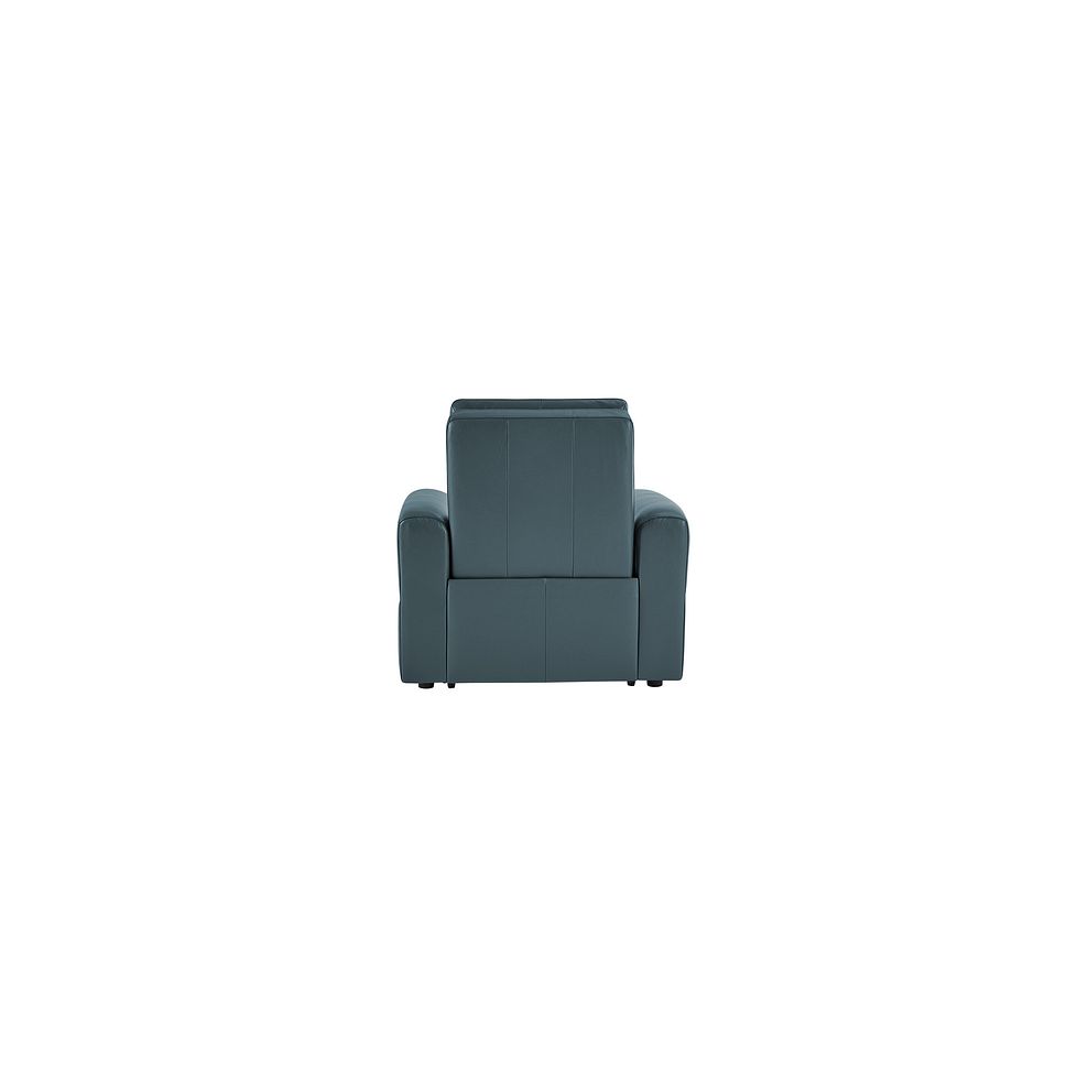Samson Electric Recliner Armchair in Light Blue Leather 5