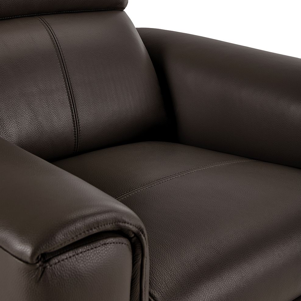 Samson Static Armchair in Two Tone Brown Leather 4