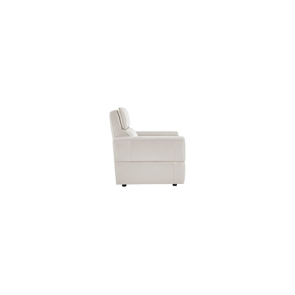 Samson Static Armchair in White Leather 2