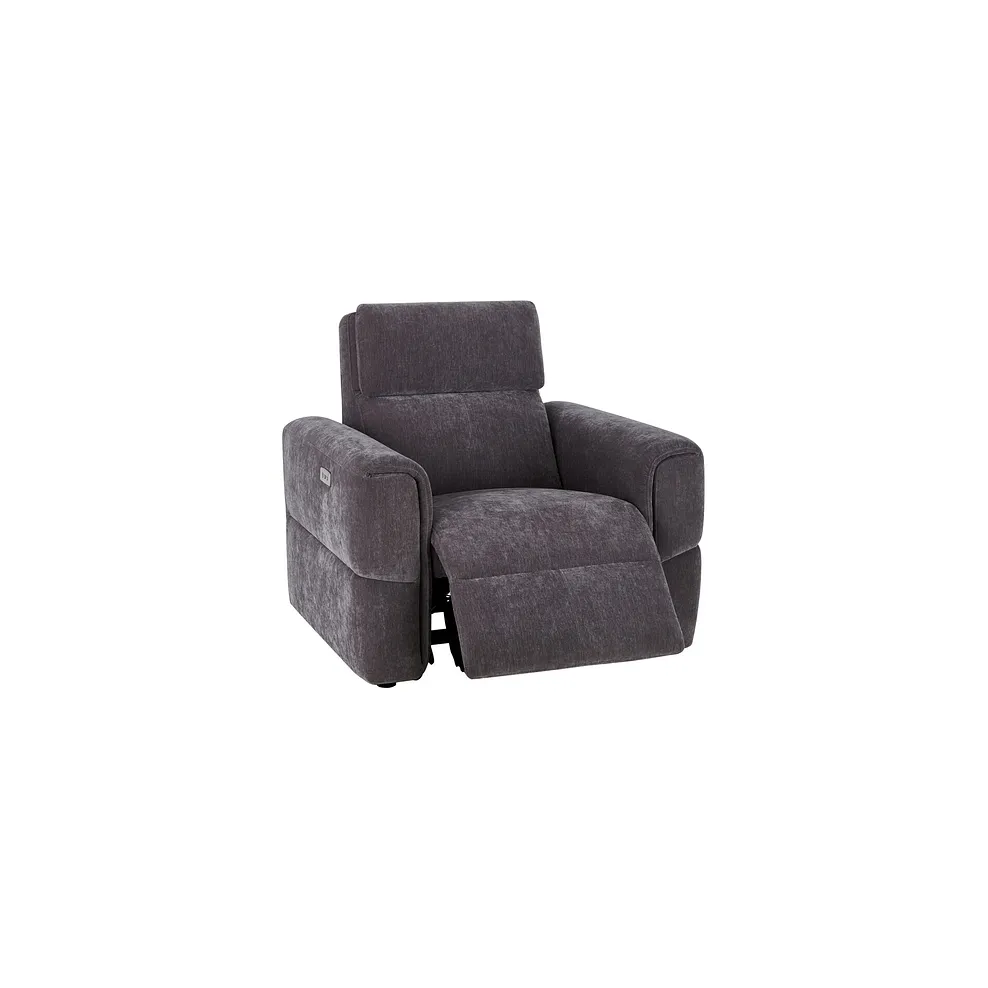 Samson Electric Recliner Armchair in Amigo Granite Fabric 5