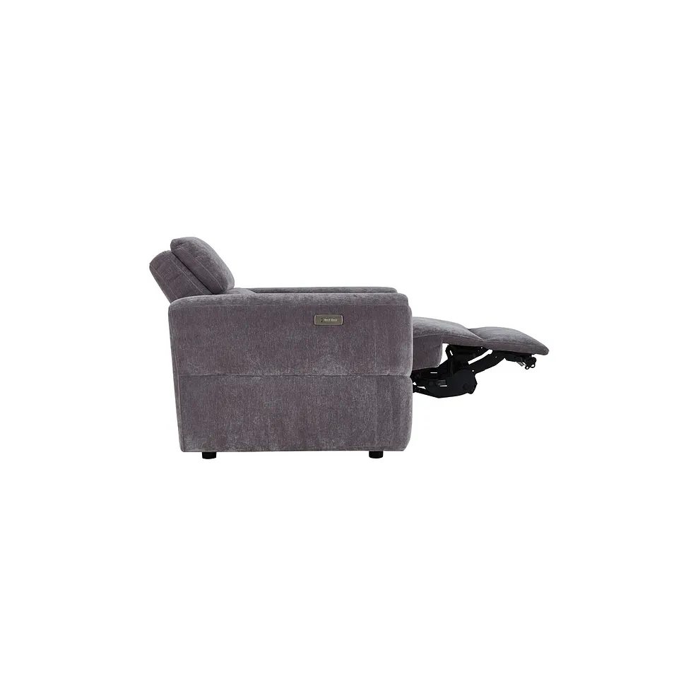 Samson Electric Recliner Armchair in Amigo Granite Fabric 9