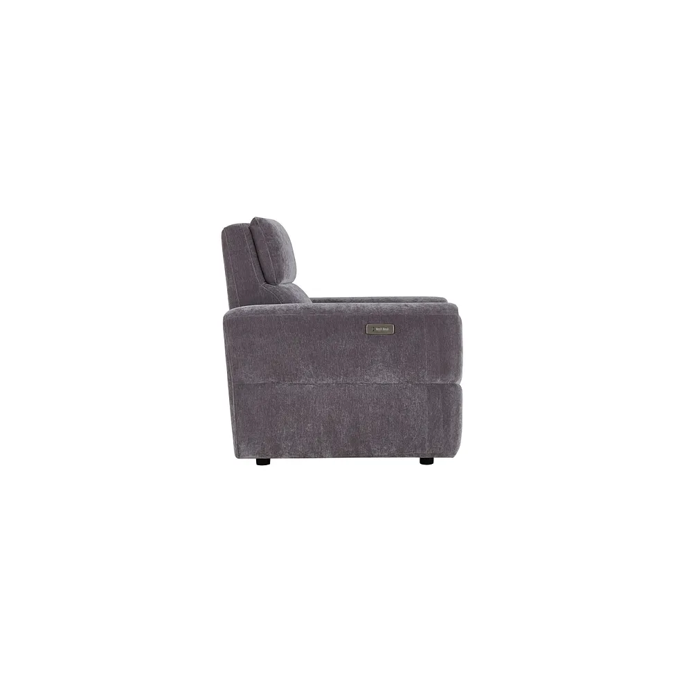 Samson Electric Recliner Armchair in Amigo Granite Fabric 8