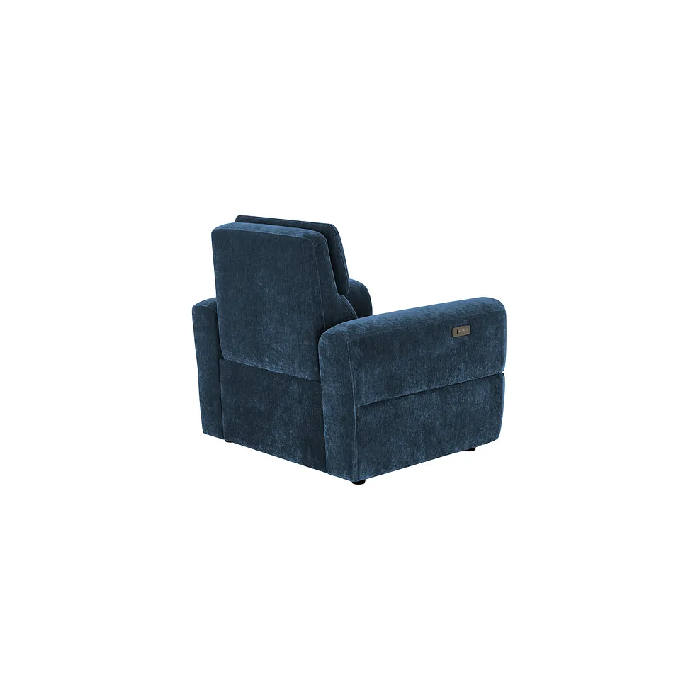 Samson Electric Recliner Armchair in Amigo Navy Fabric 5
