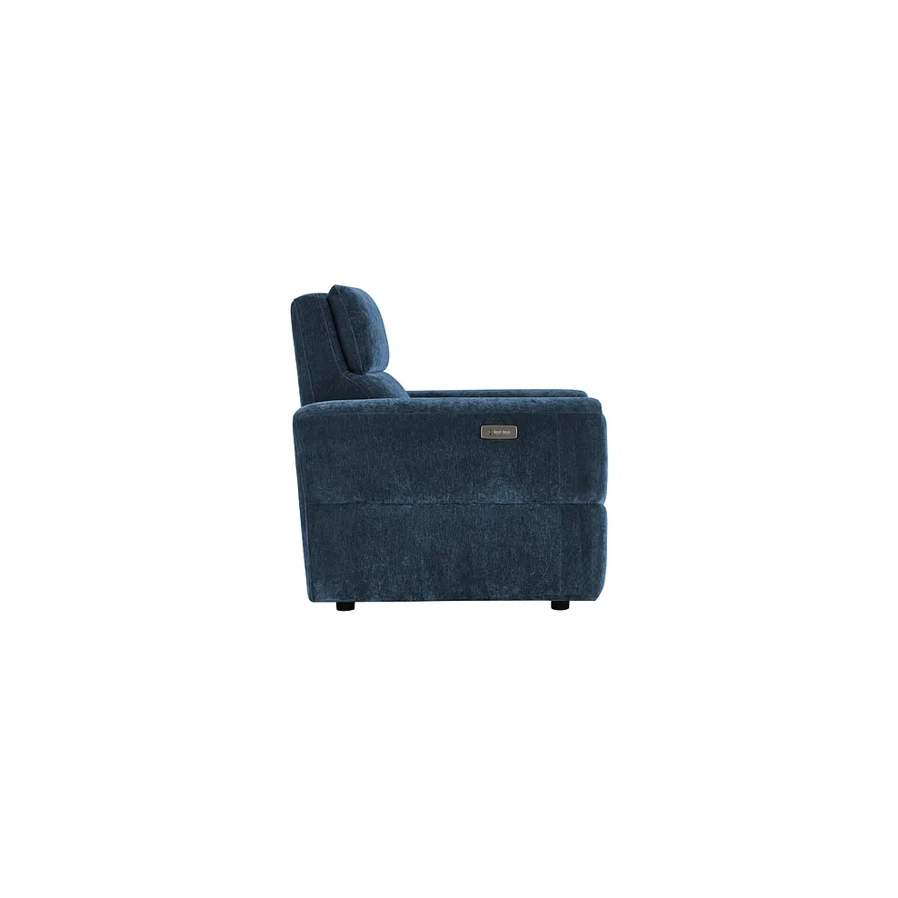 Samson Electric Recliner Armchair in Amigo Navy Fabric 6