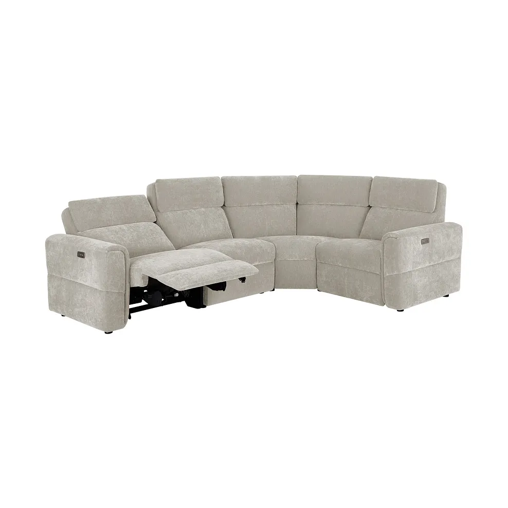 Samson Electric Recliner Modular Group 2 in Amigo Dove Fabric 3