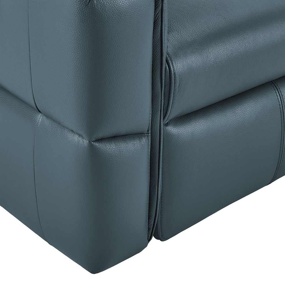 Samson 3 Seater Static Sofa in Light Blue Leather 5