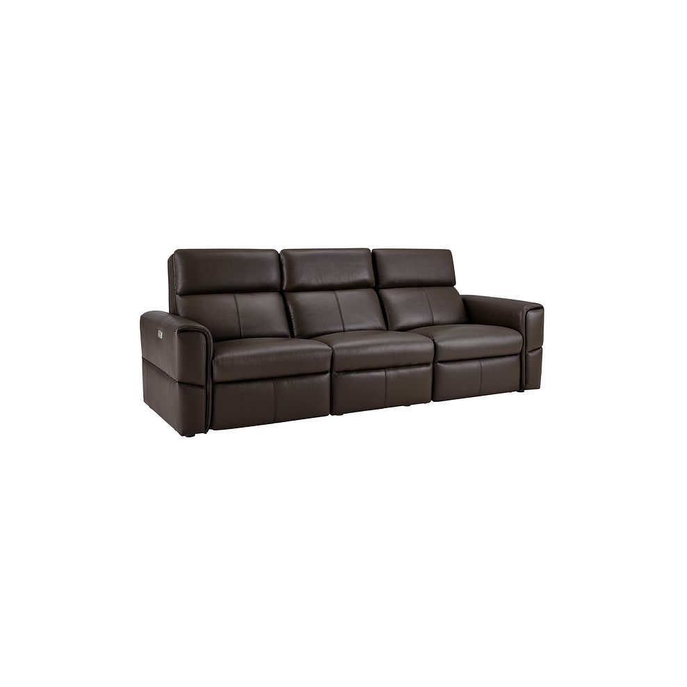 Samson Electric Recliner Modular Group 9 in Two Tone Brown Leather 1