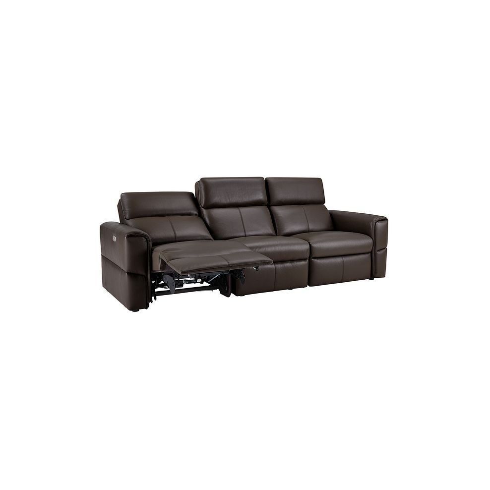 Samson Electric Recliner Modular Group 9 in Two Tone Brown Leather 4