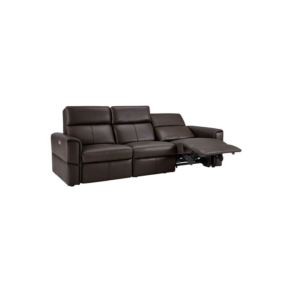Samson Electric Recliner Modular Group 9 in Two Tone Brown Leather Thumbnail 5
