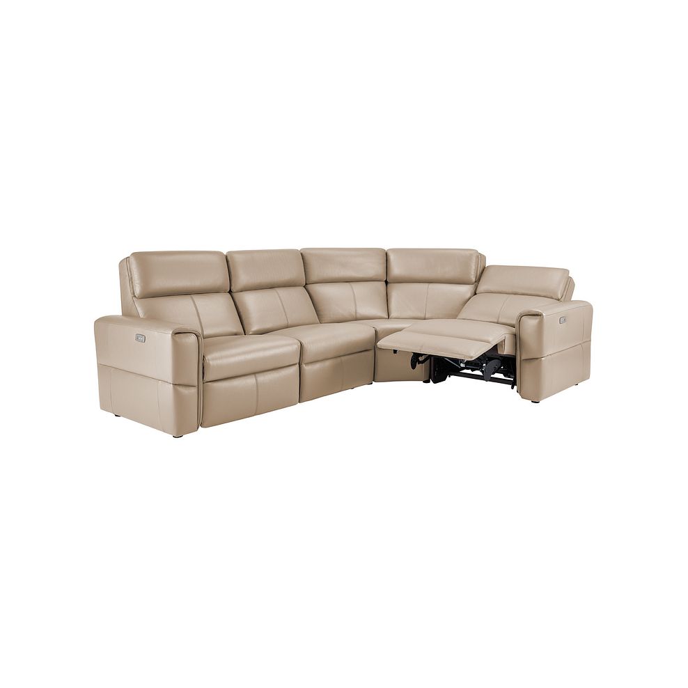 Samson Electric Recliner Modular Group 2 in Beige Leather Thumbnail 4