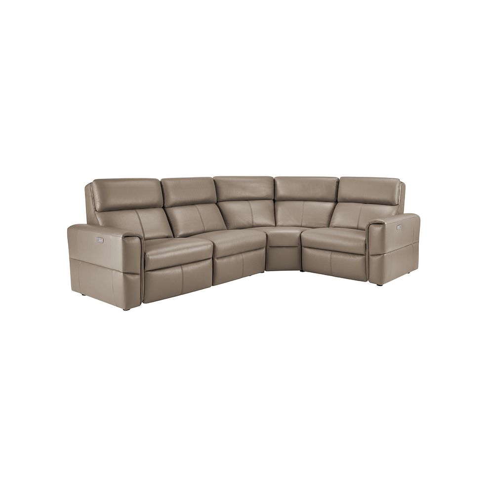 Samson Electric Recliner Modular Group 2 in Taupe Leather 1