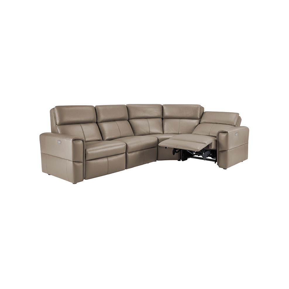 Samson Electric Recliner Modular Group 2 in Taupe Leather 4