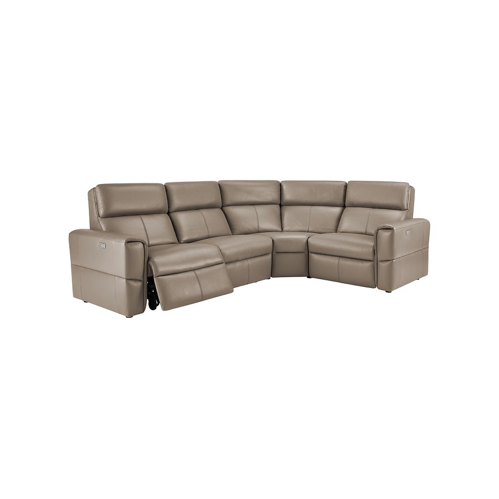 Samson Electric Recliner Modular Group 2 in Taupe Leather Thumbnail 2