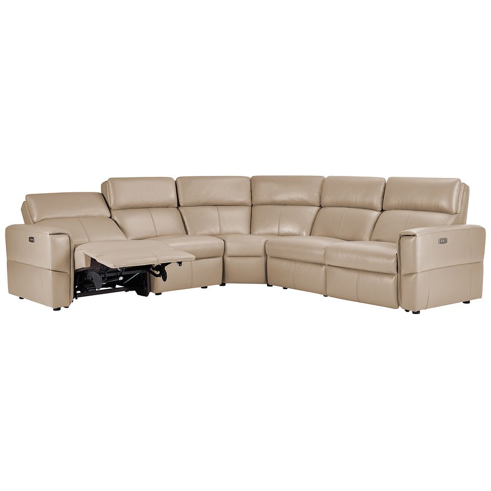 Samson Electric Recliner Modular Group 3 in Beige Leather 3