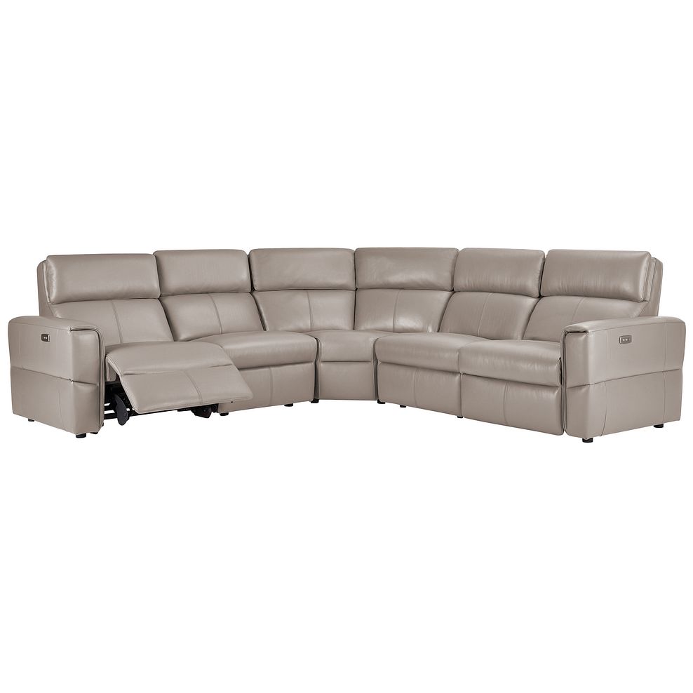 Samson Electric Recliner Modular Group 3 in Stone Leather 2