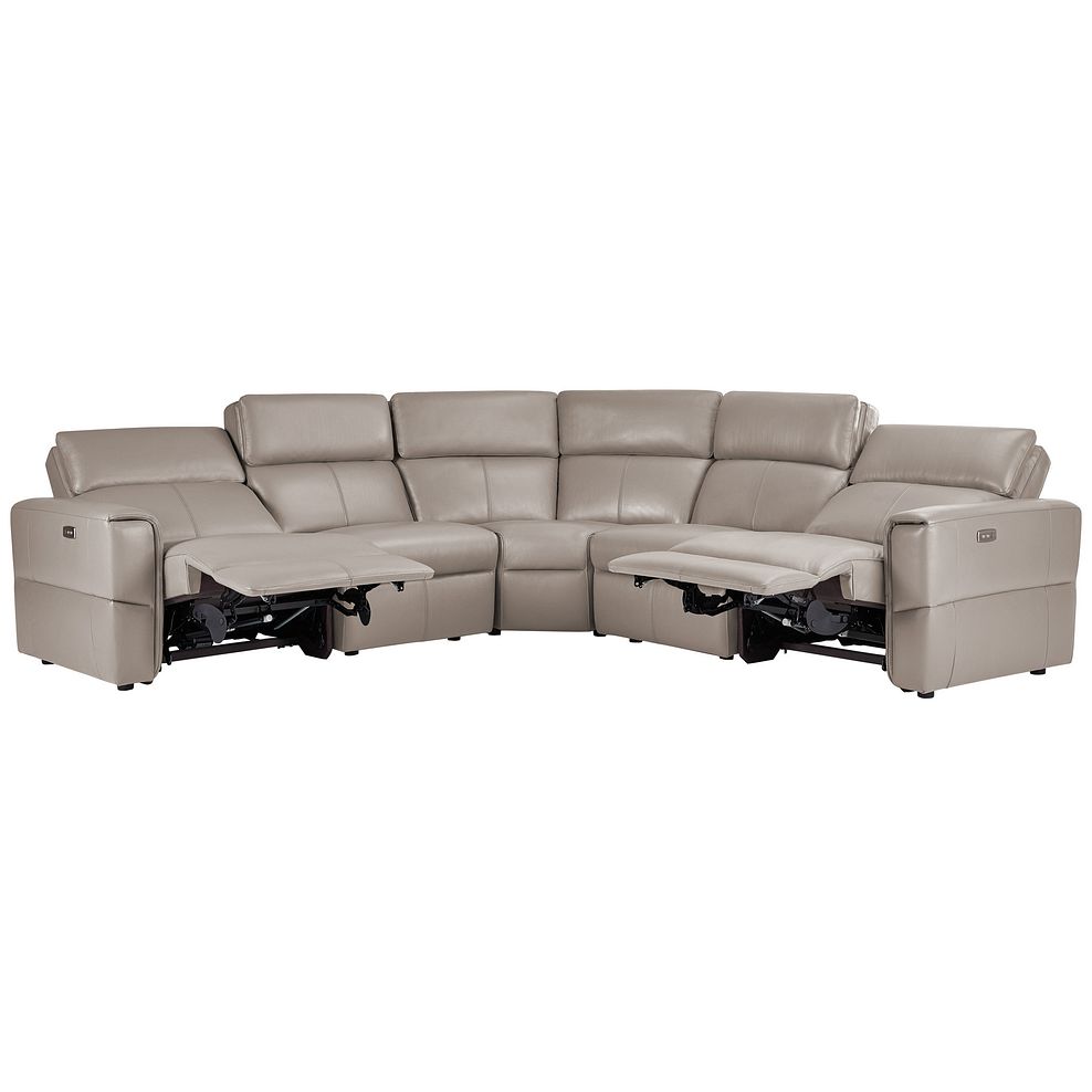 Samson Electric Recliner Modular Group 3 in Stone Leather Thumbnail 4