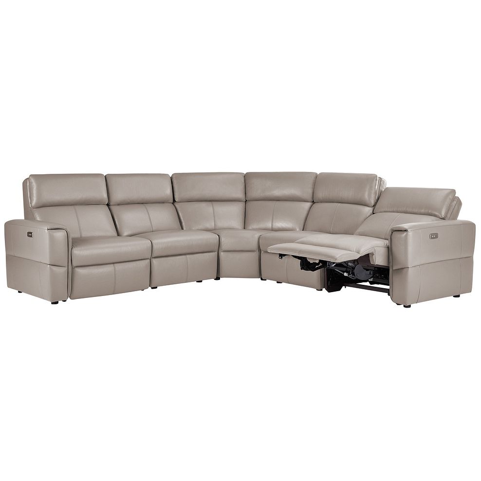 Samson Electric Recliner Modular Group 3 in Stone Leather Thumbnail 5
