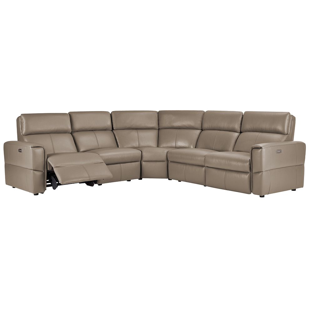 Samson Electric Recliner Modular Group 3 in Taupe Leather 2