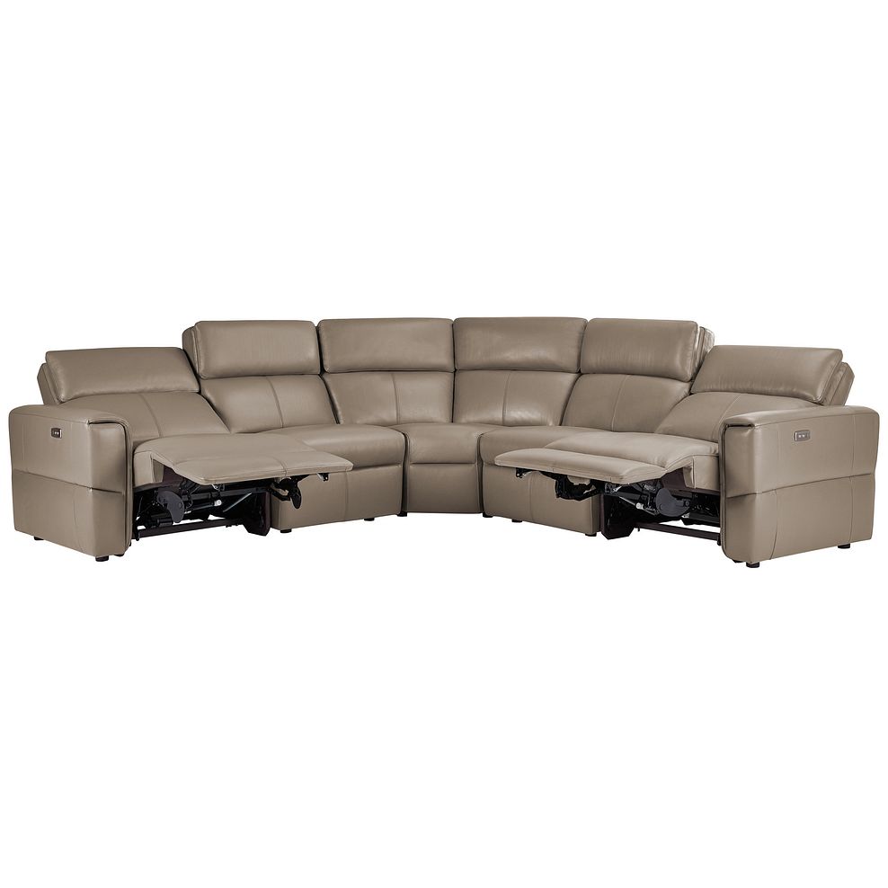 Samson Electric Recliner Modular Group 3 in Taupe Leather Thumbnail 3