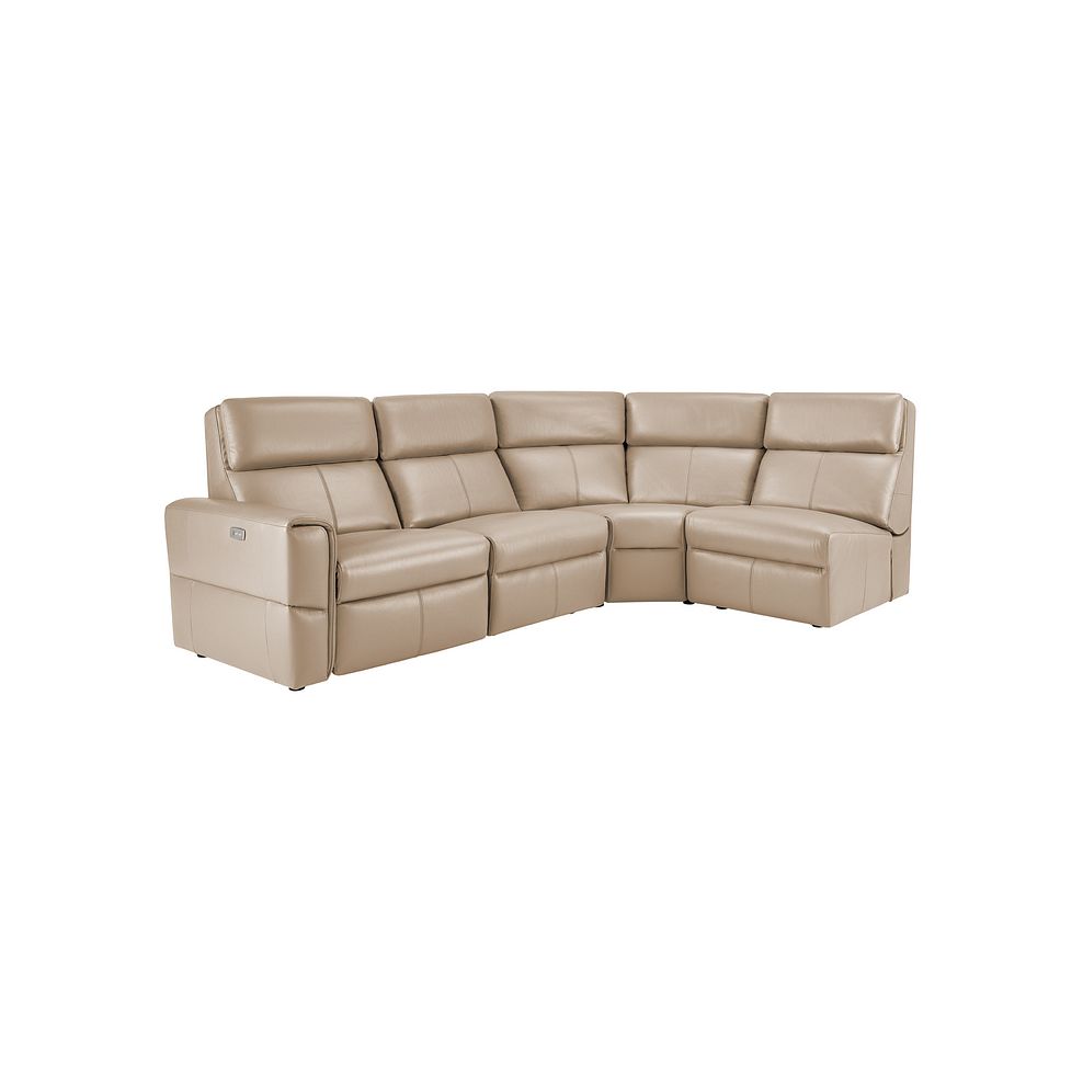 Samson Electric Recliner Modular Group 4 in Beige Leather Thumbnail 1