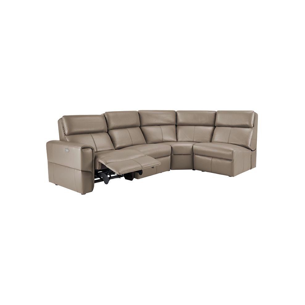Samson Electric Recliner Modular Group 4 in Taupe Leather Thumbnail 3