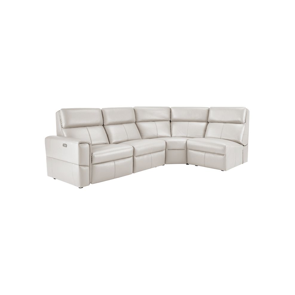 Samson Electric Recliner Modular Group 4 in White Leather