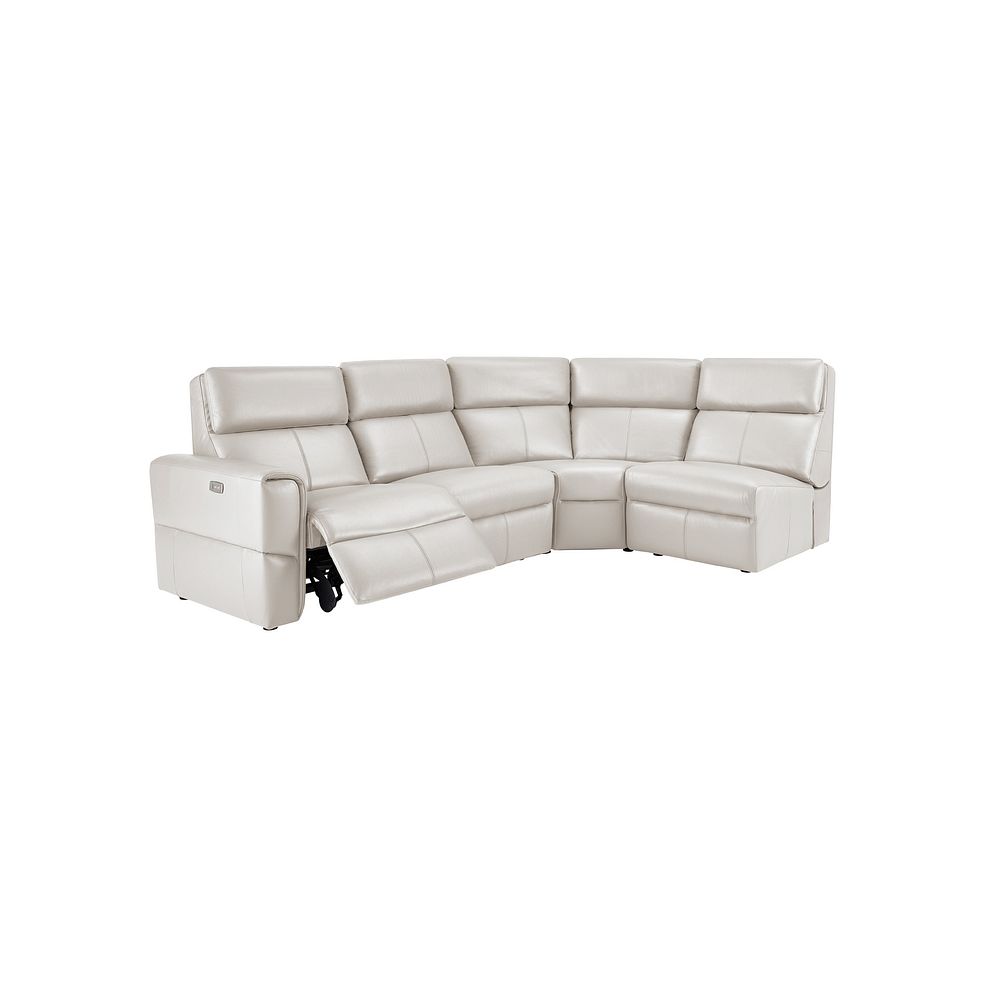 Samson Electric Recliner Modular Group 4 in White Leather 2