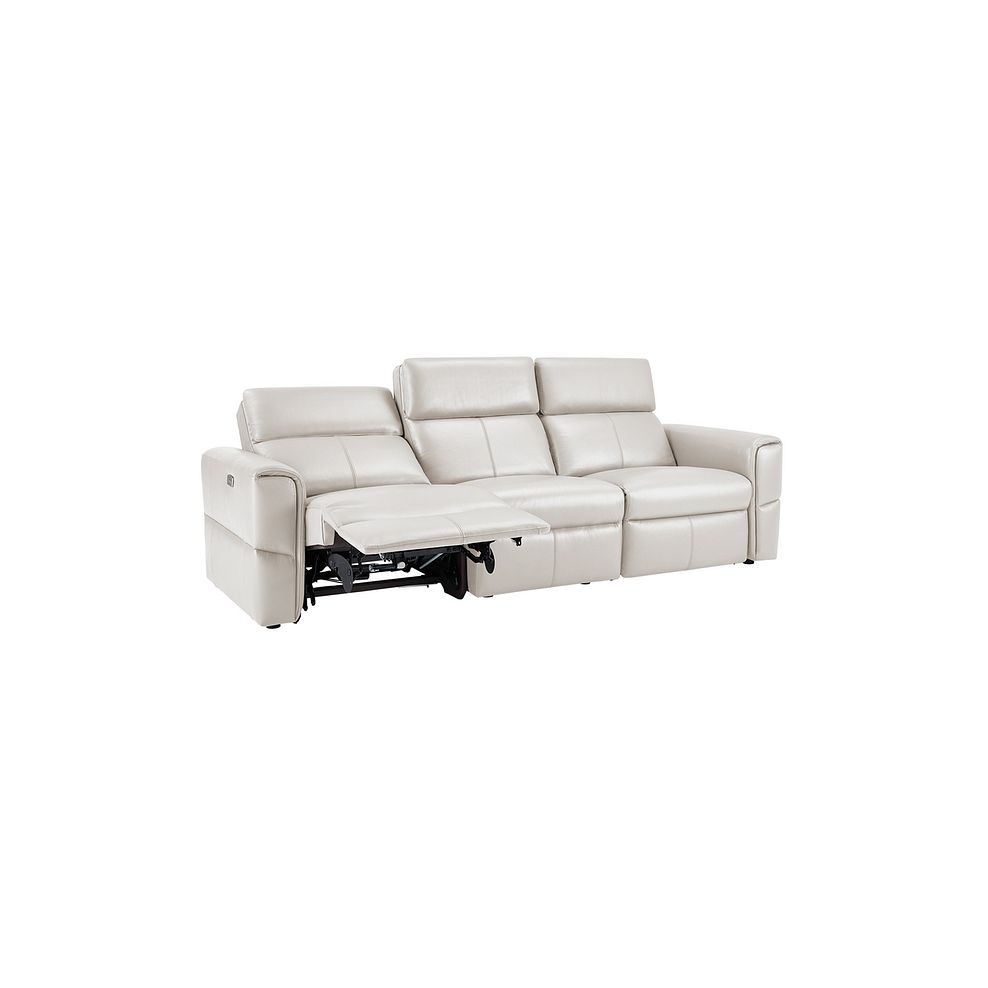 Samson Electric Recliner Modular Group 9 in White Leather 4