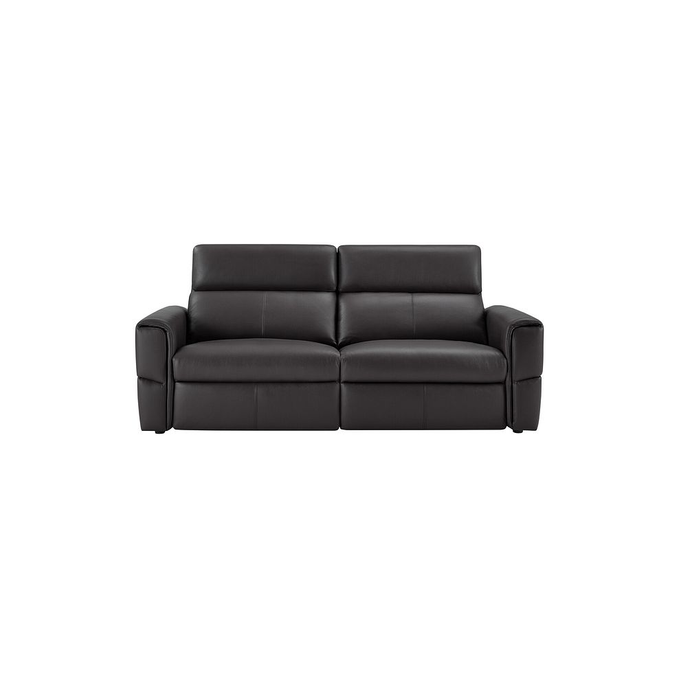 Samson 3 Seater Static Sofa in Slate Leather 2