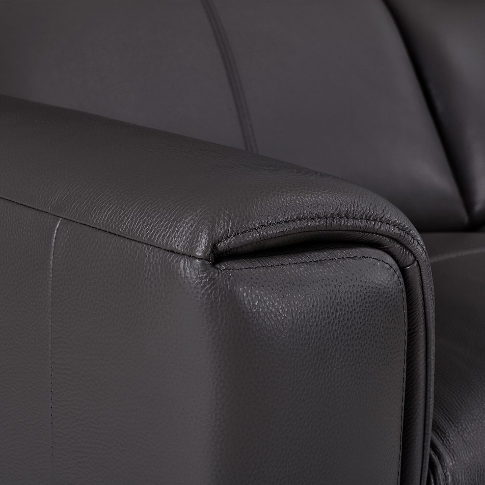 Samson 3 Seater Static Sofa in Slate Leather 3