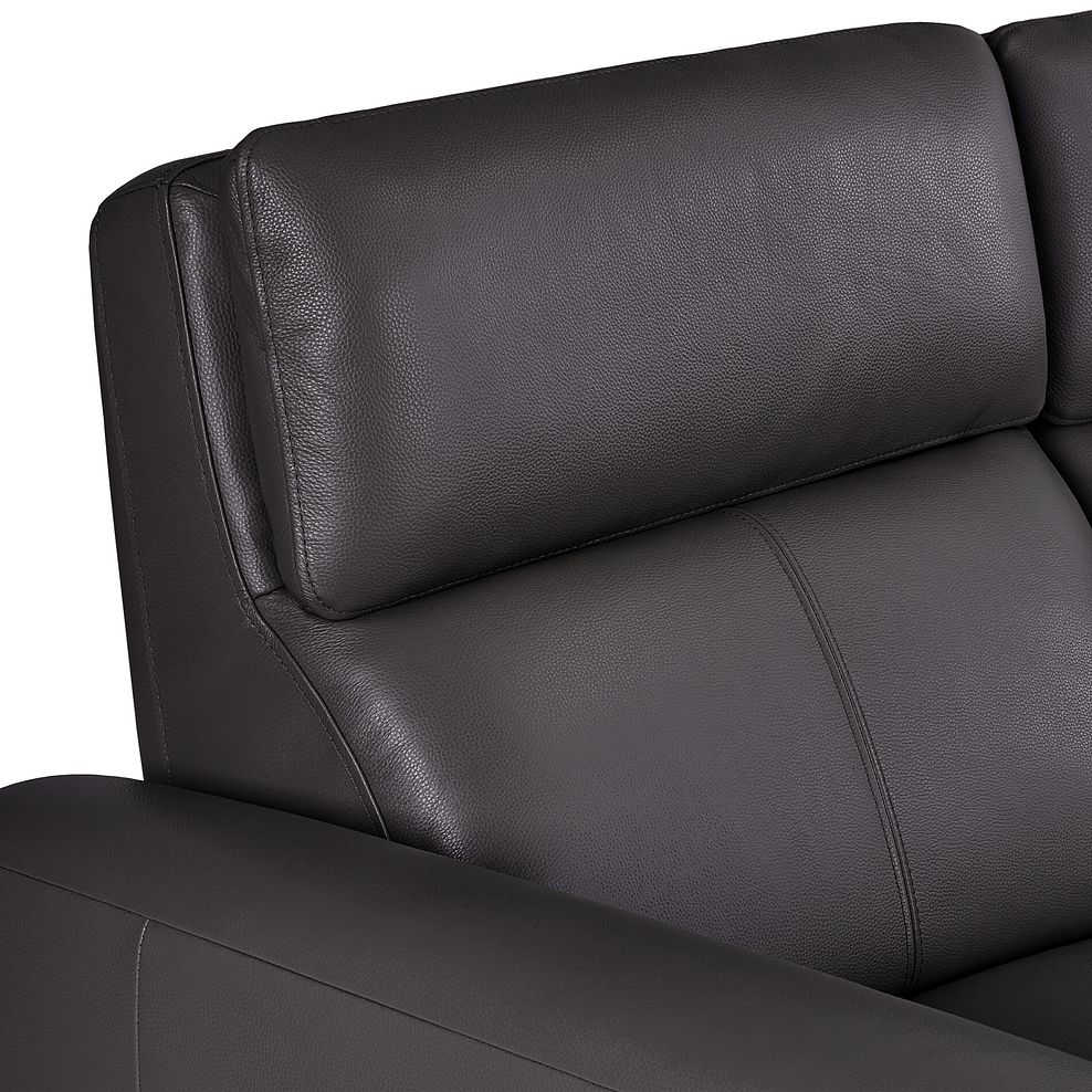 Samson 3 Seater Static Sofa in Slate Leather 4