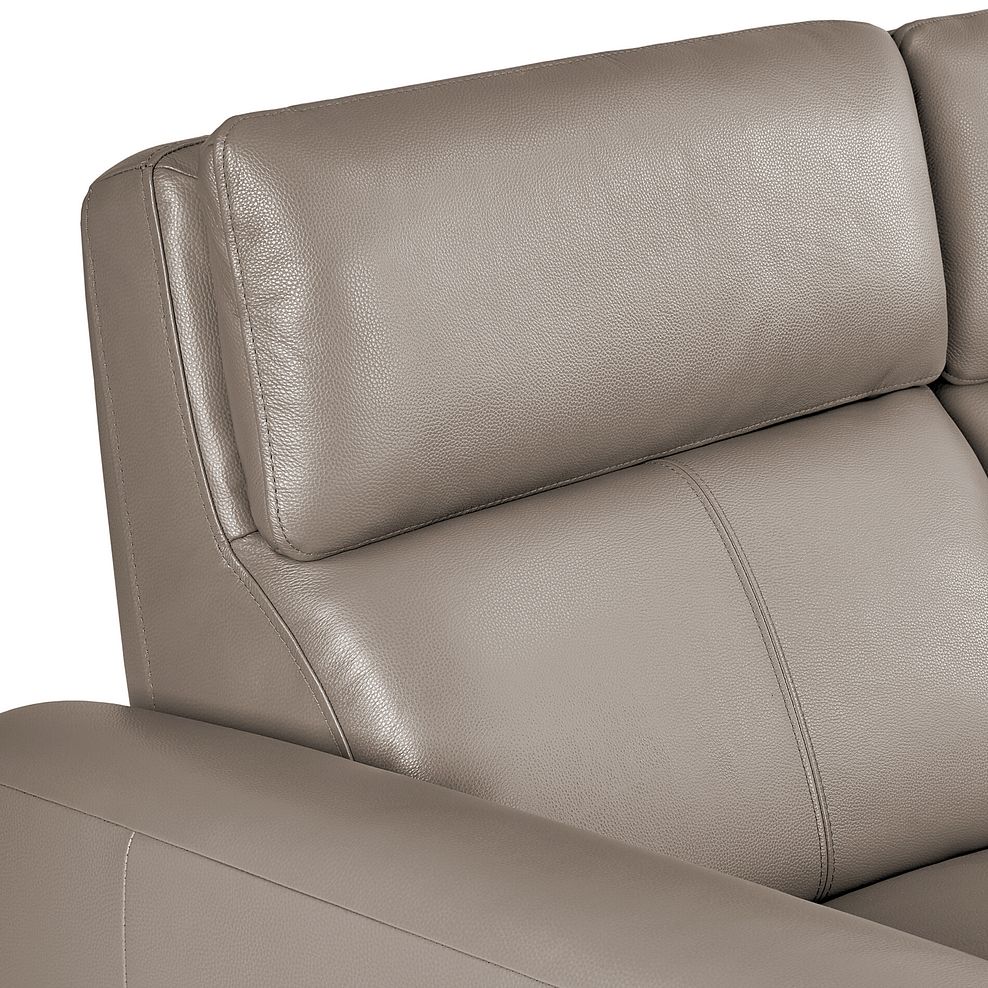 Samson 3 Seater Static Sofa in Stone Leather 4