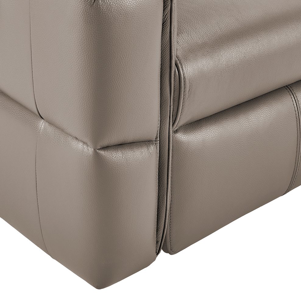 Samson 3 Seater Static Sofa in Stone Leather 5